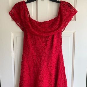 Charlotte Russe Red Lace Dress